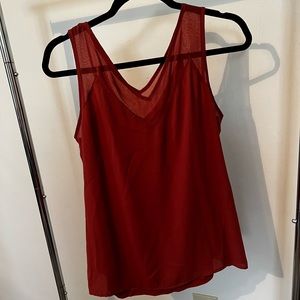 INC tank top with sheer panel detailing